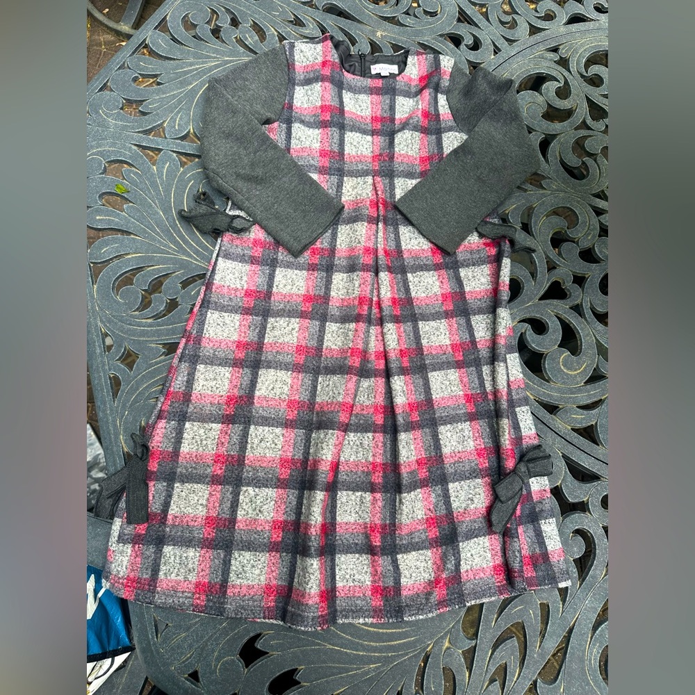 Plaid Gray and Pink Kids Dress